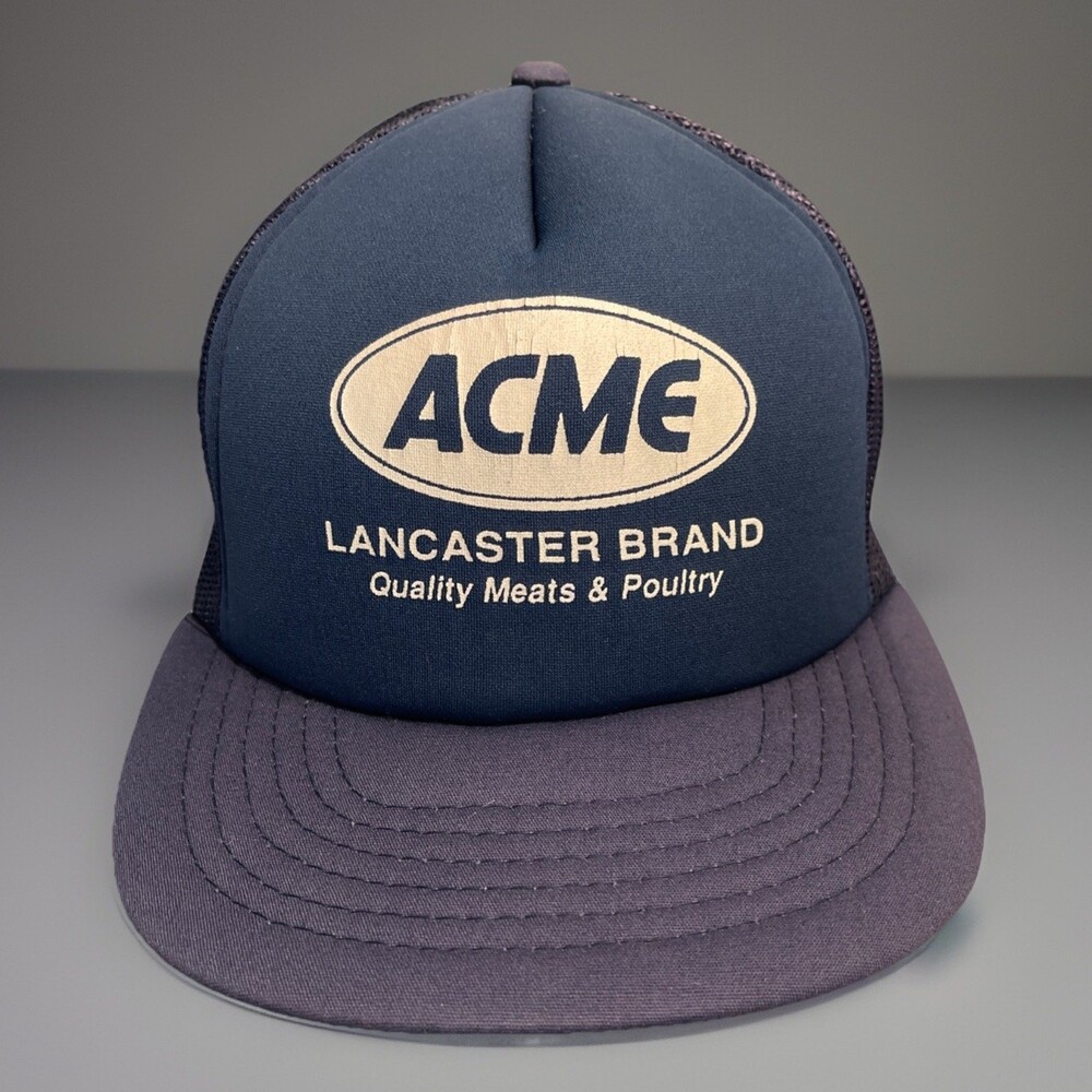 Vintage 1980’s Trucker Hat Snapback Cap ACME Food Service Seafood Rare EUC